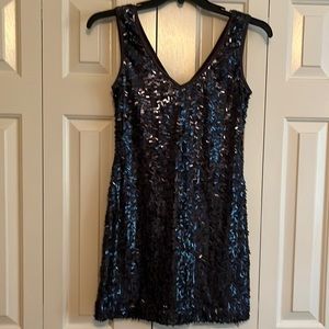 love reign sequin dress Love Reign Blue Sequin Dress